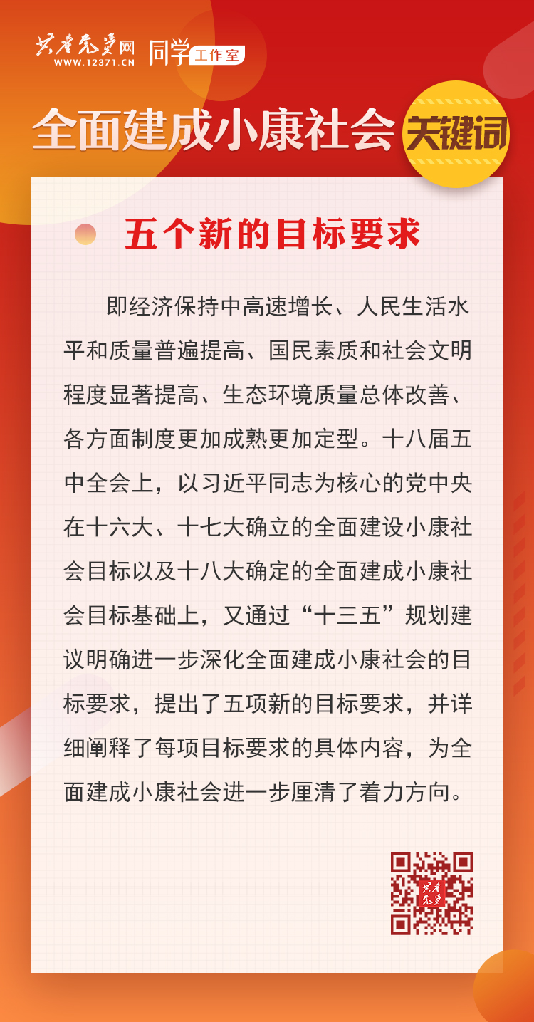 全面建成小康社会关键词