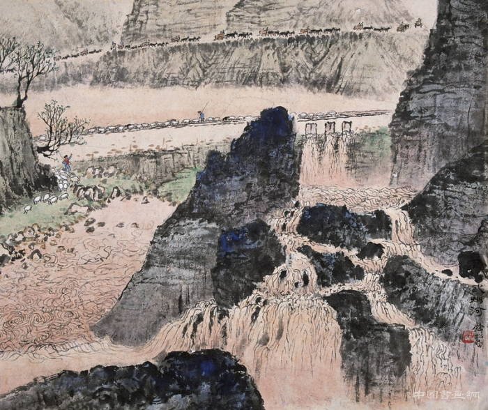 当代国画大师钱松嵒作品欣赏