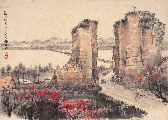 当代国画大师钱松嵒作品欣赏
