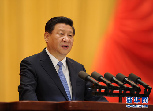 9月5日，中共中央、全国人大常委会在人民大会堂隆重举行庆祝全国人民代表大会成立60周年大会。中共中央总书记、国家主席、中央军委主席习近平在大会上发表重要讲话。记者 谢环驰摄