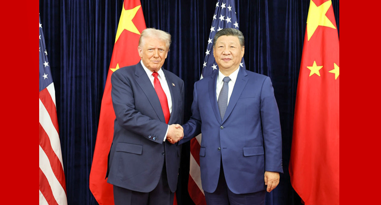 习近平同美国总统特朗普在釜山会晤