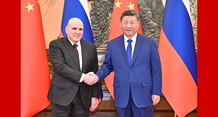 习近平会见俄罗斯总理米舒斯京